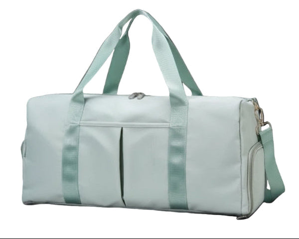 Outdoor Waterproof Nylon Sports Gym Bags Men Women Training Fitness Travel Handbag Yoga Mat Sport Bag with Shoes Compartment